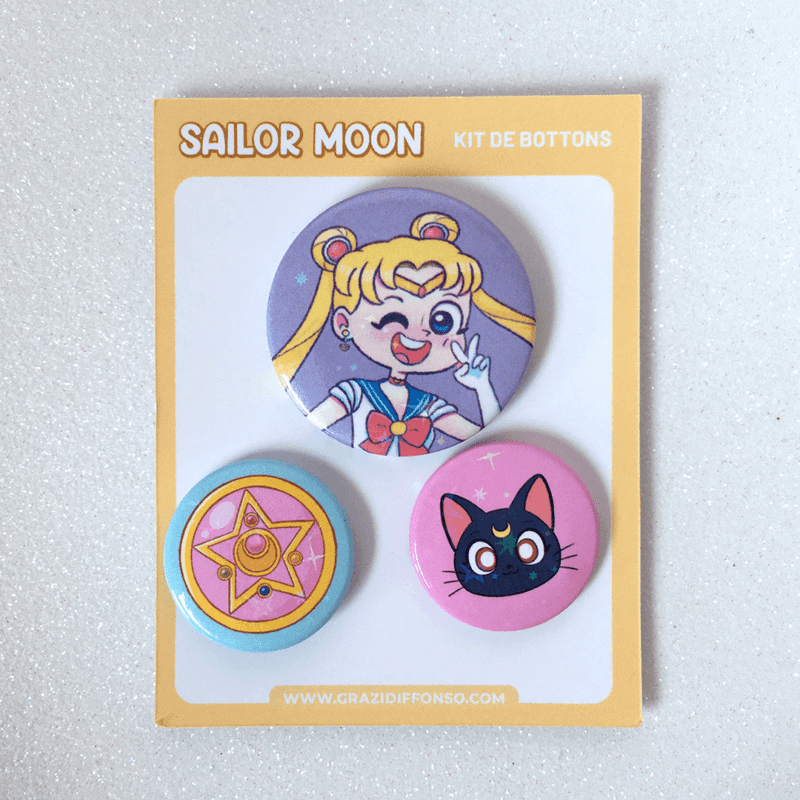 Kit bottons Sailor Moon Anime Friends